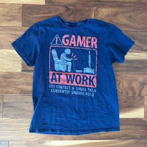 Fifth Sun Navy Gamers at Work Tee size Medium
